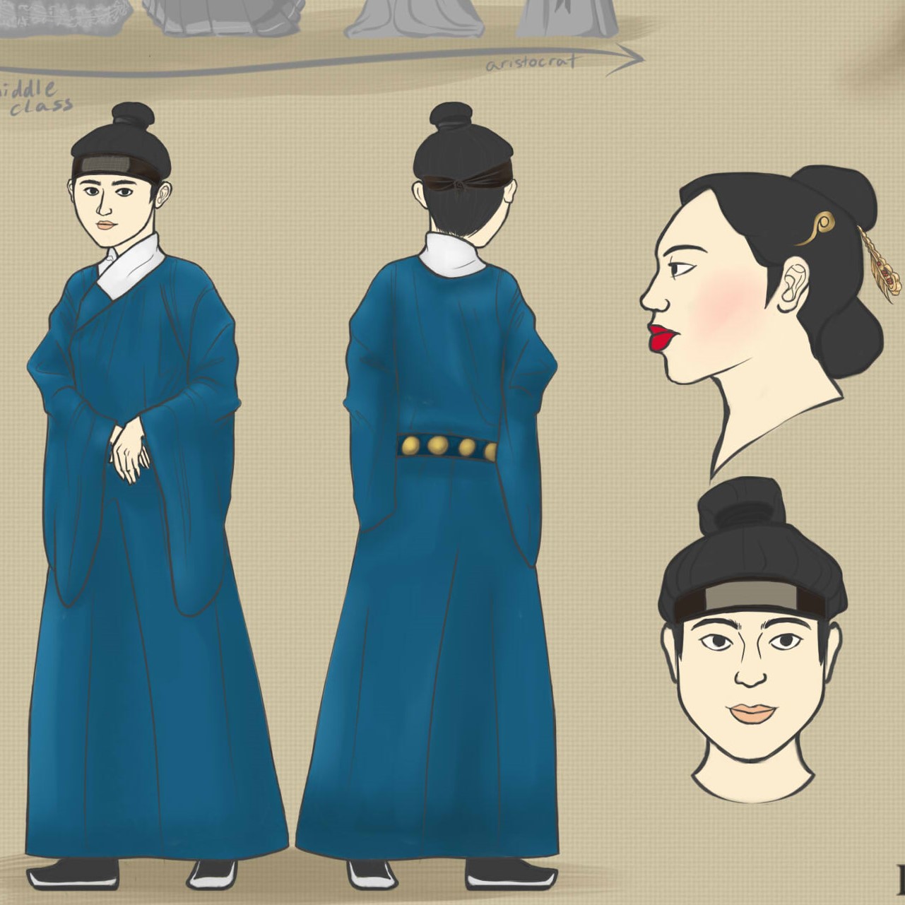 crop from illustration of chinese noble by Raiden Otto